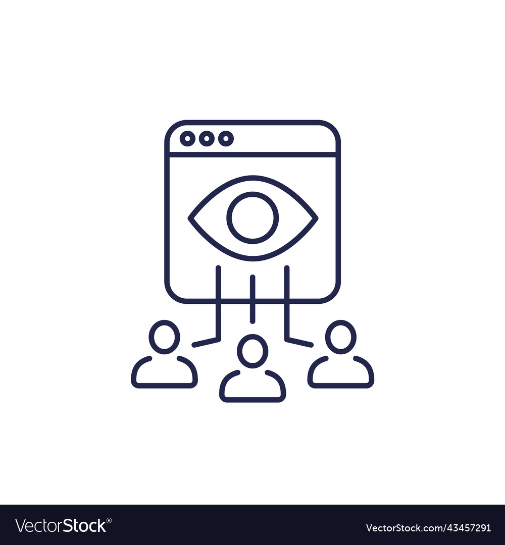 Audience or users line icon