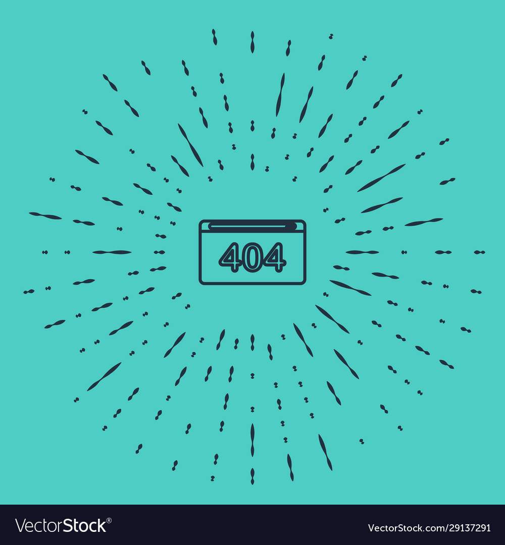 Black line page with a 404 error icon isolated
