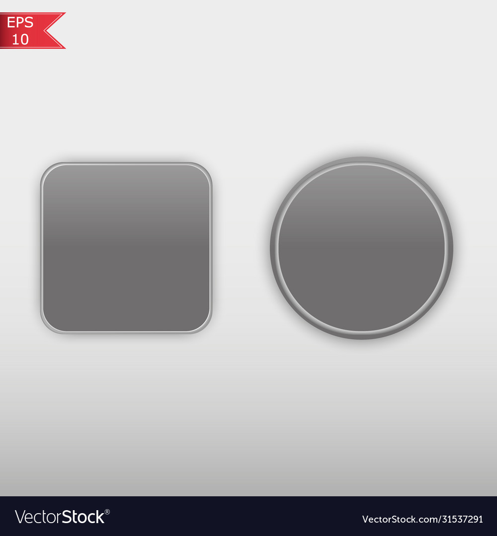 Blank grey web buttons for website or app eps10 vector image Blank grey web buttons for website or app eps10