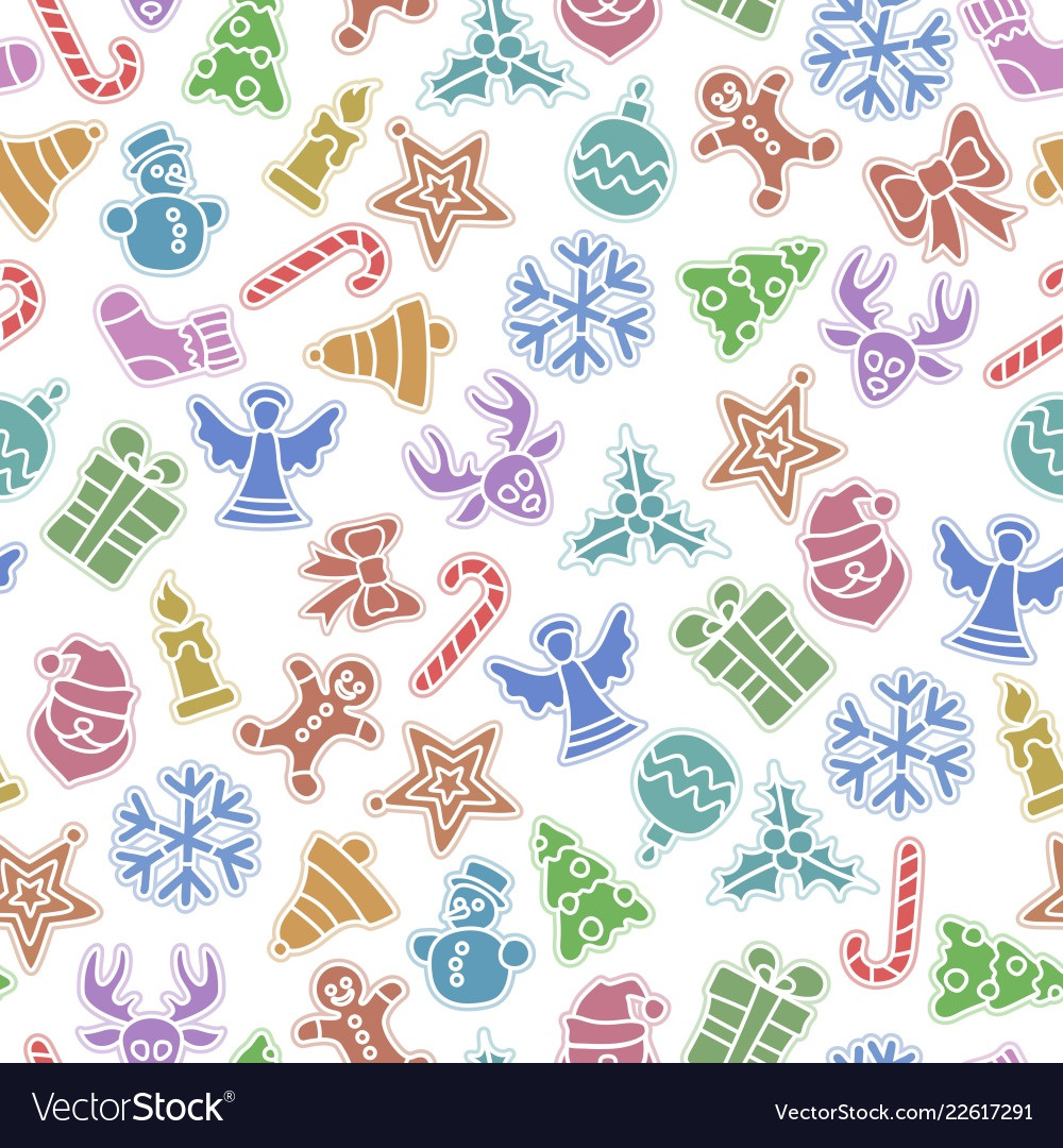 Christmas icons background