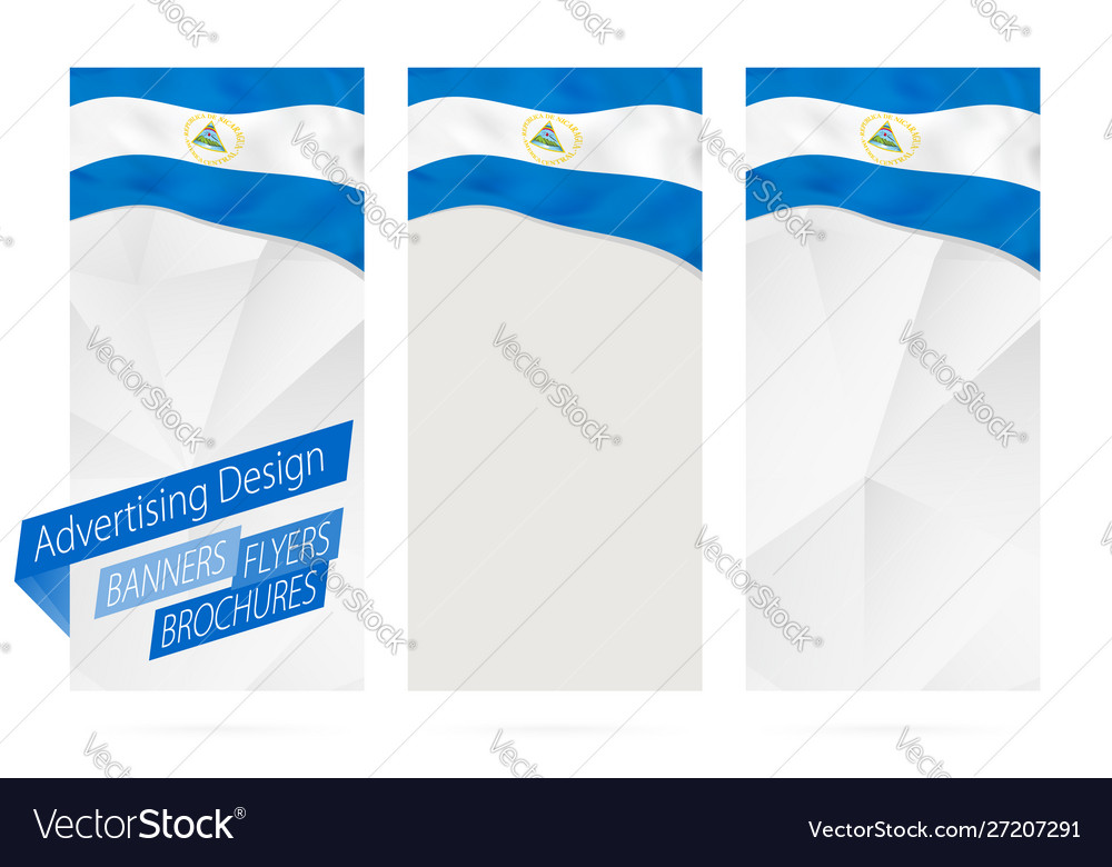 Design banners flyers brochures with flag