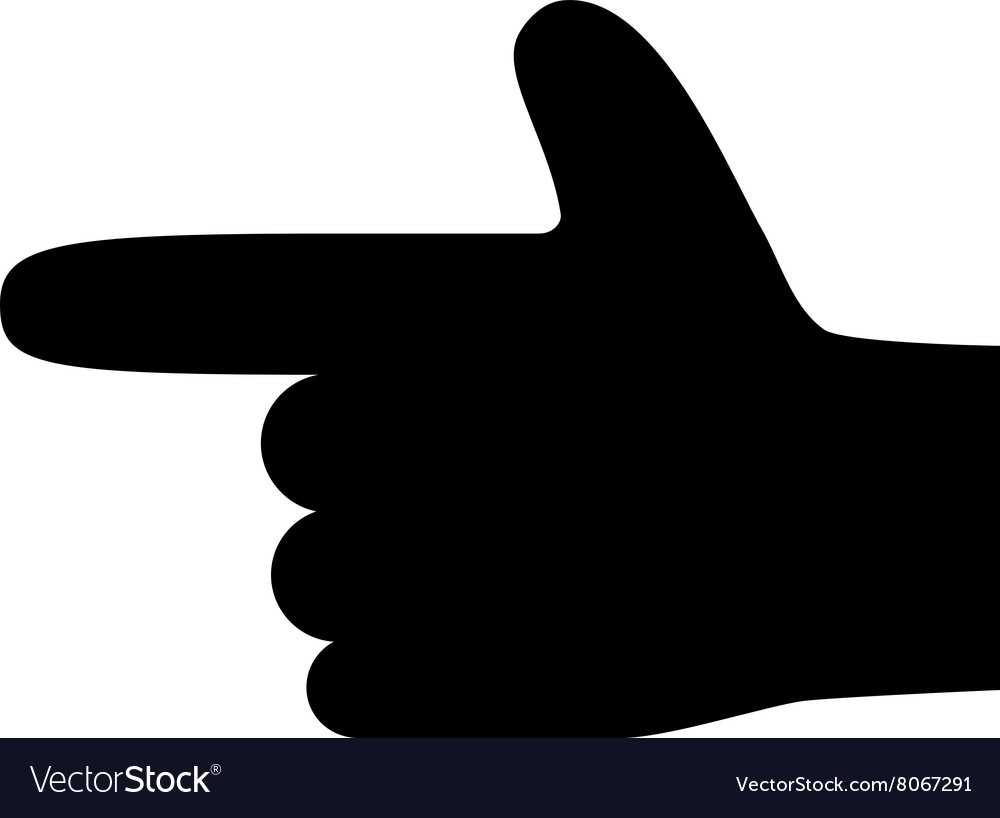Hand pointer left flat icon