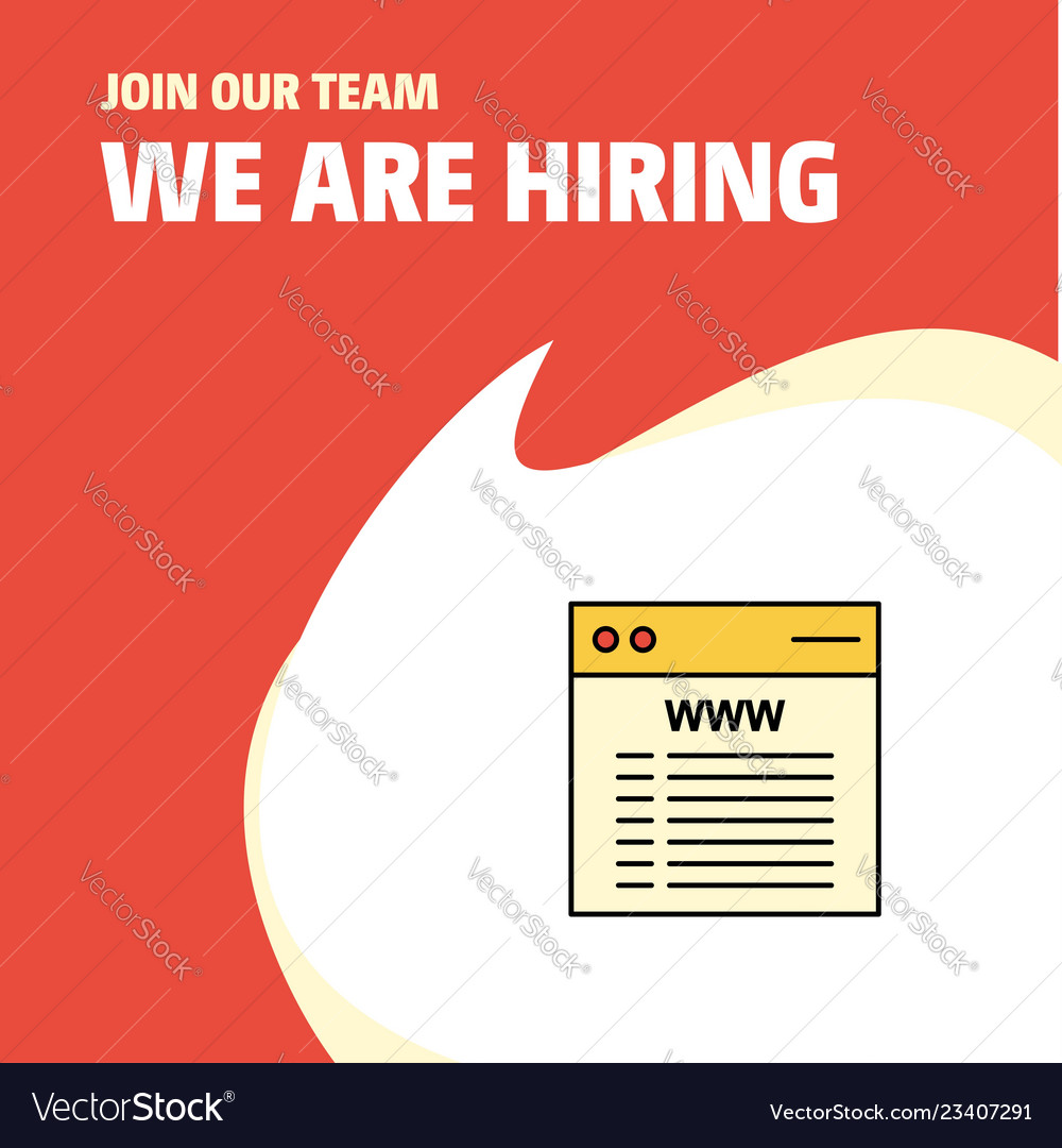 Join our team business company website we Vector Image
