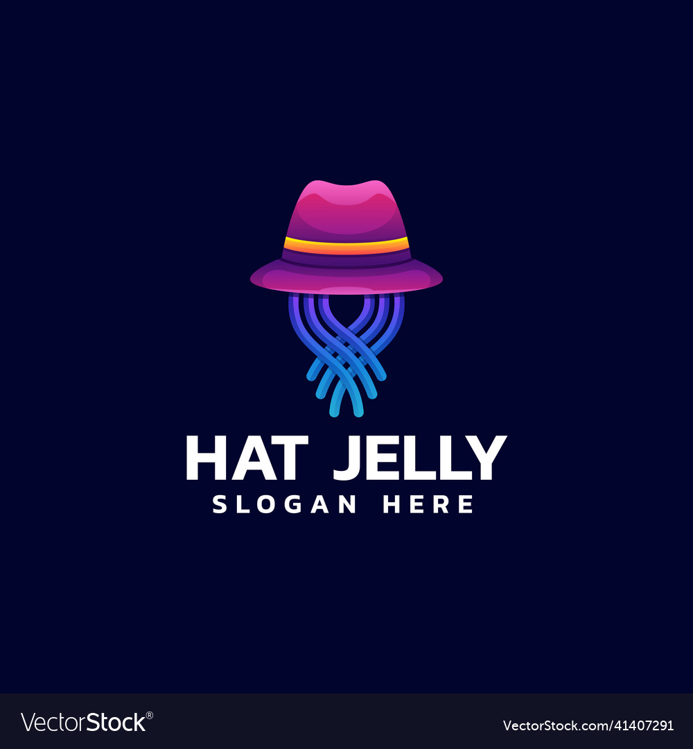 Logo hat jelly gradient colorful style