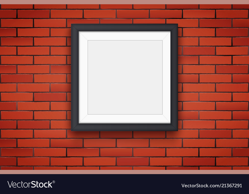 Red Brick Wall With Picture Frames Royalty Free Vector Image Red Brick Wall With Picture Frames Vector Image