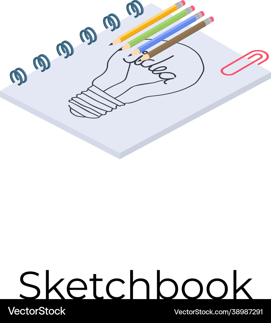 Sketchbook Royalty Free Vector Image - VectorStock