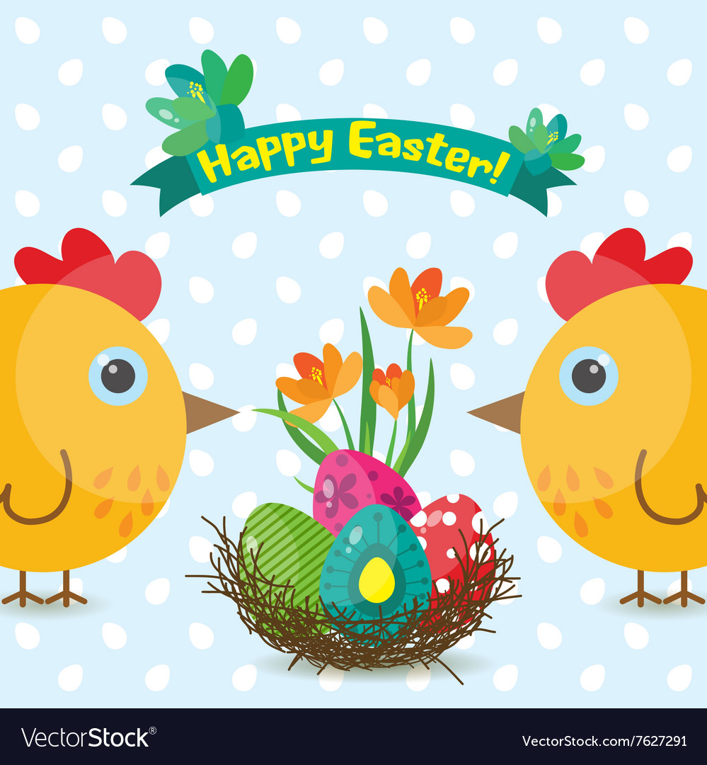 Template easter greeting card