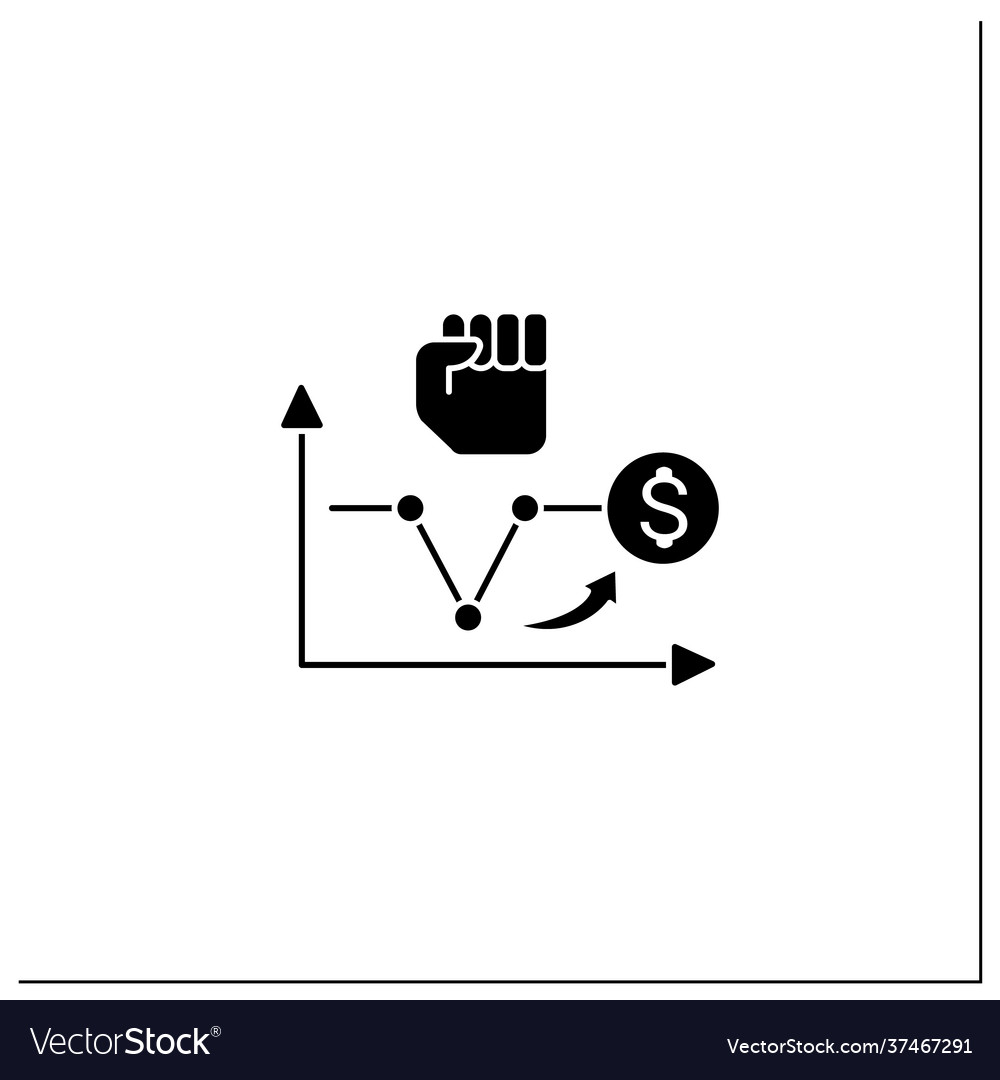 V geformte Wiederherstellung Glyph Symbol