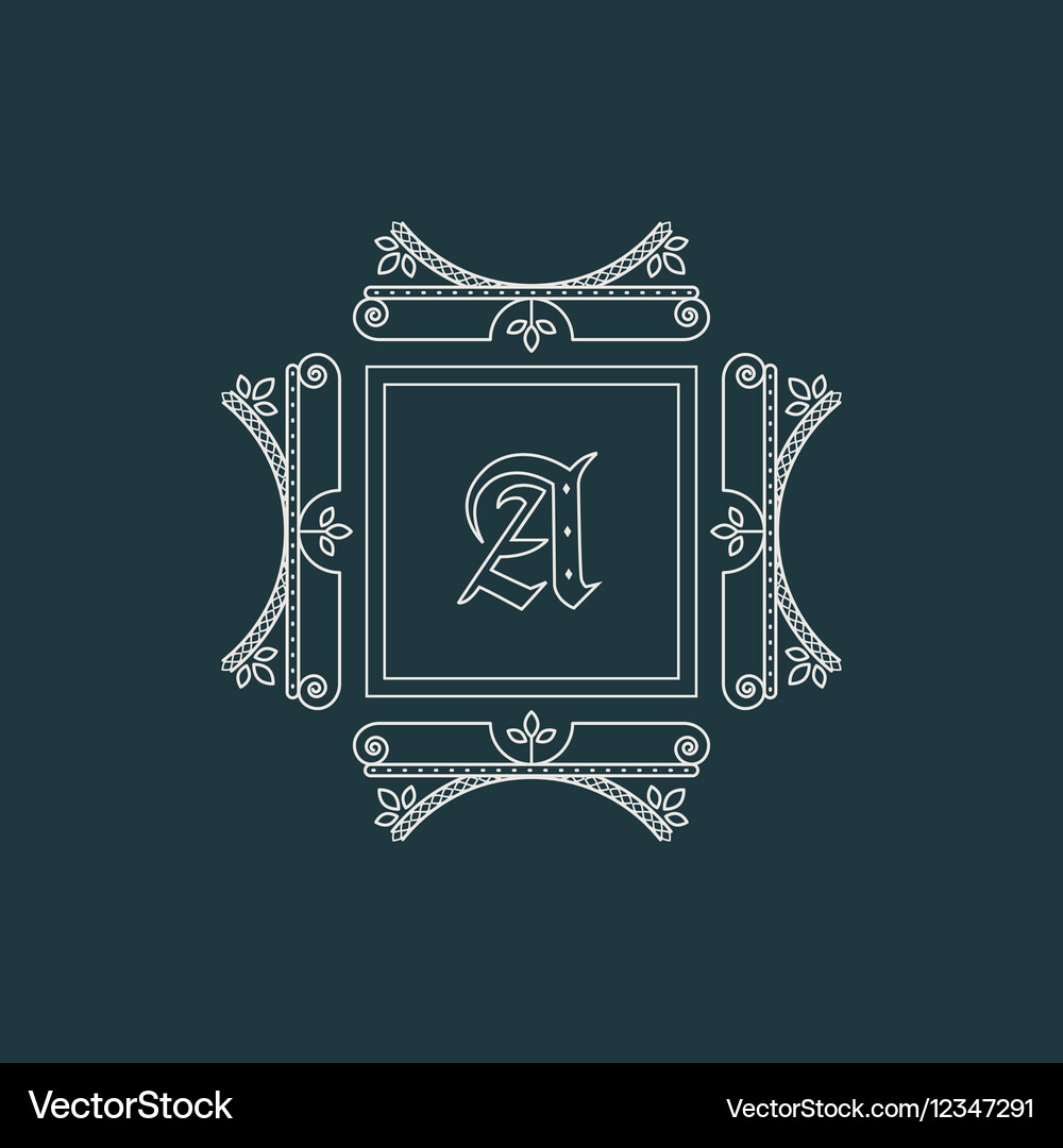 Vintage monogram Royalty Free Vector Image - VectorStock