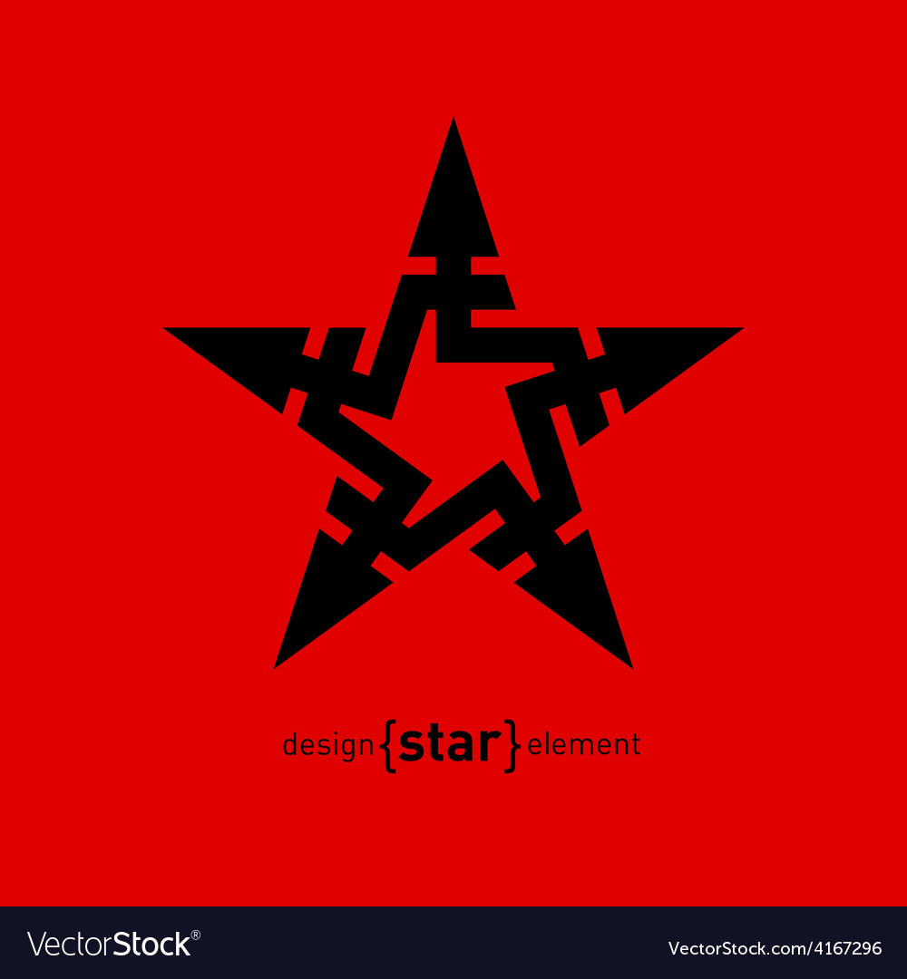 Abstract design element star with arrows