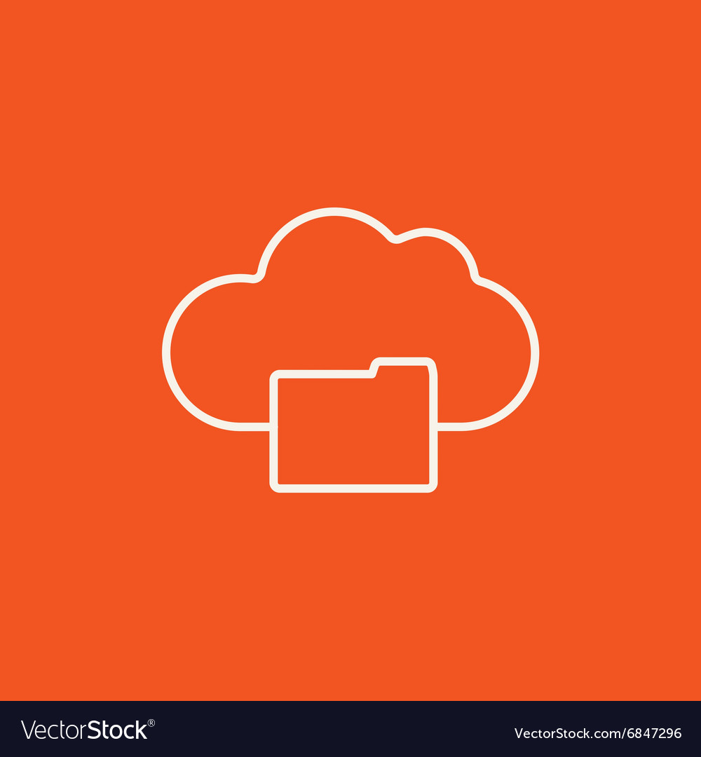 Cloud computing line icon
