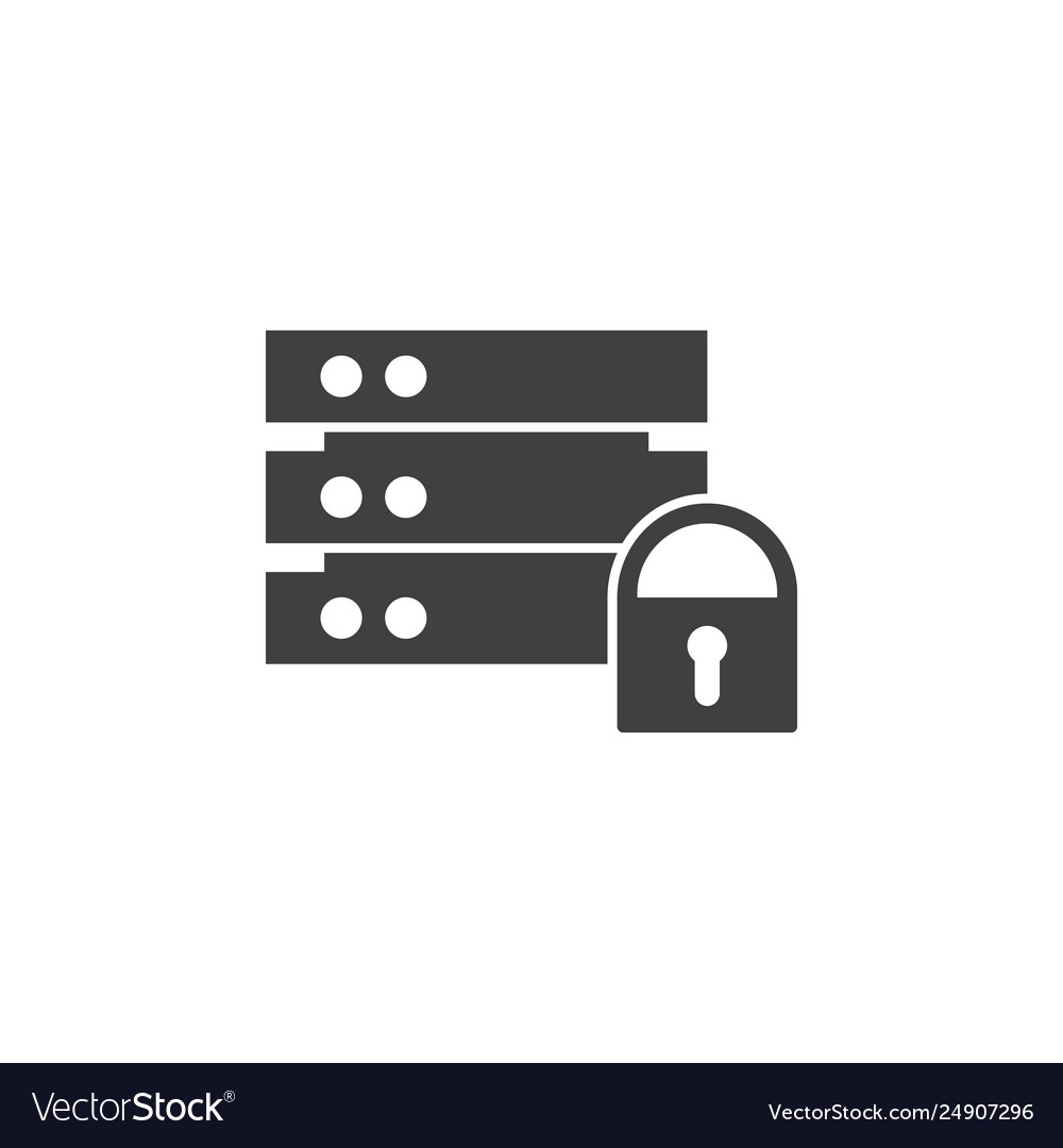 Database server clock icon element vector image Database server clock icon element