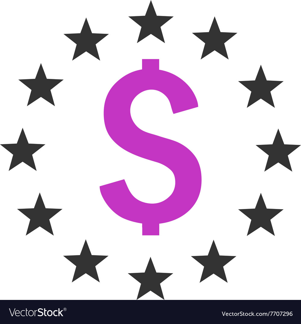 Dollar stars flat icon