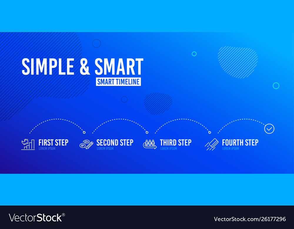 Growth chart keywords and queue icons set credit vector image Growth chart keywords and queue icons set credit