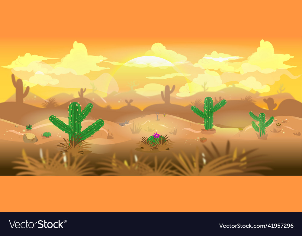 Parallax desert 2d background