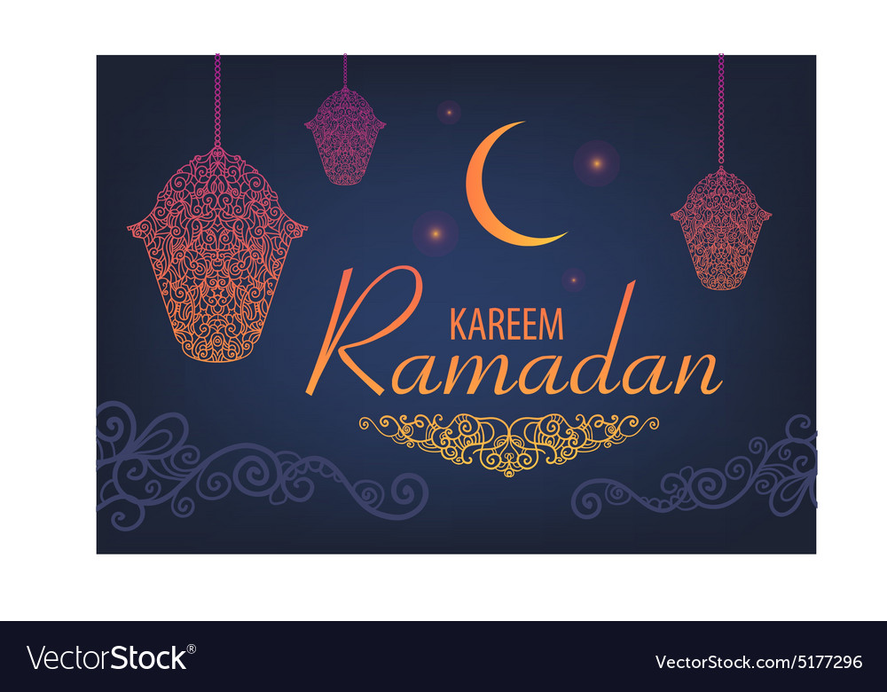 Ramadan Kareem poster Royalty Free Vector Image