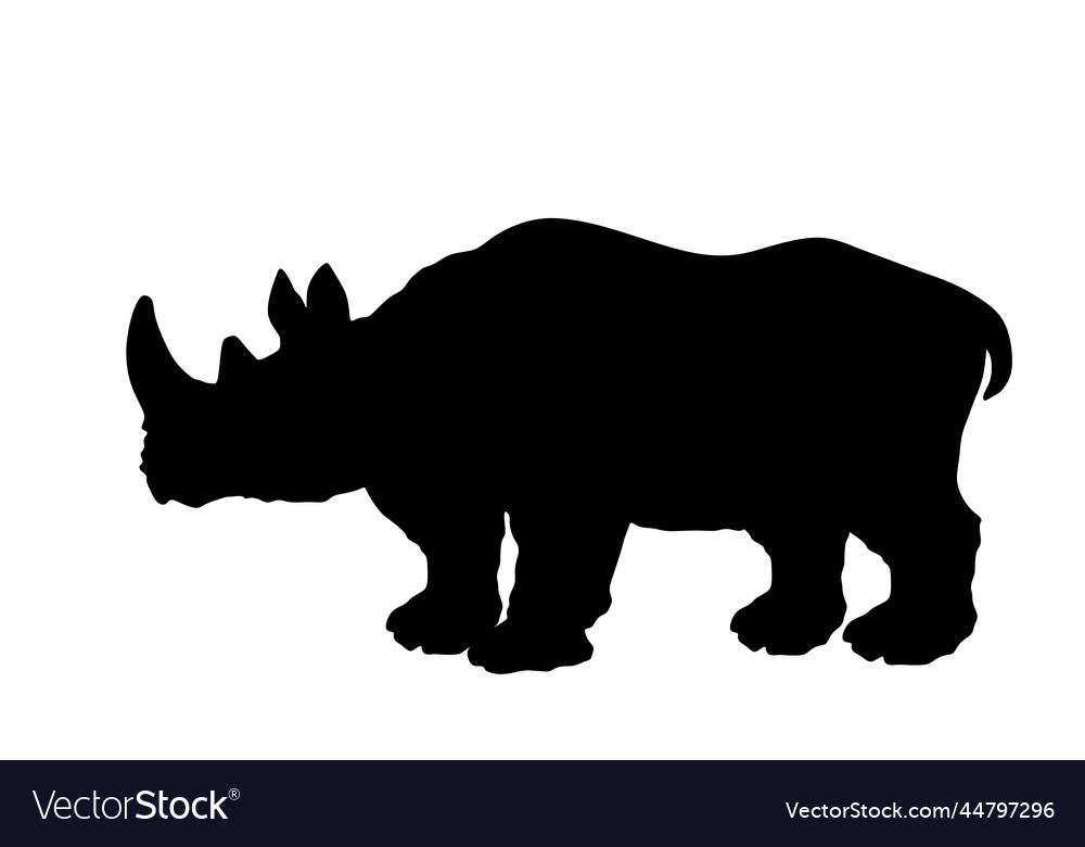 Rhinoceros silhouette isolated