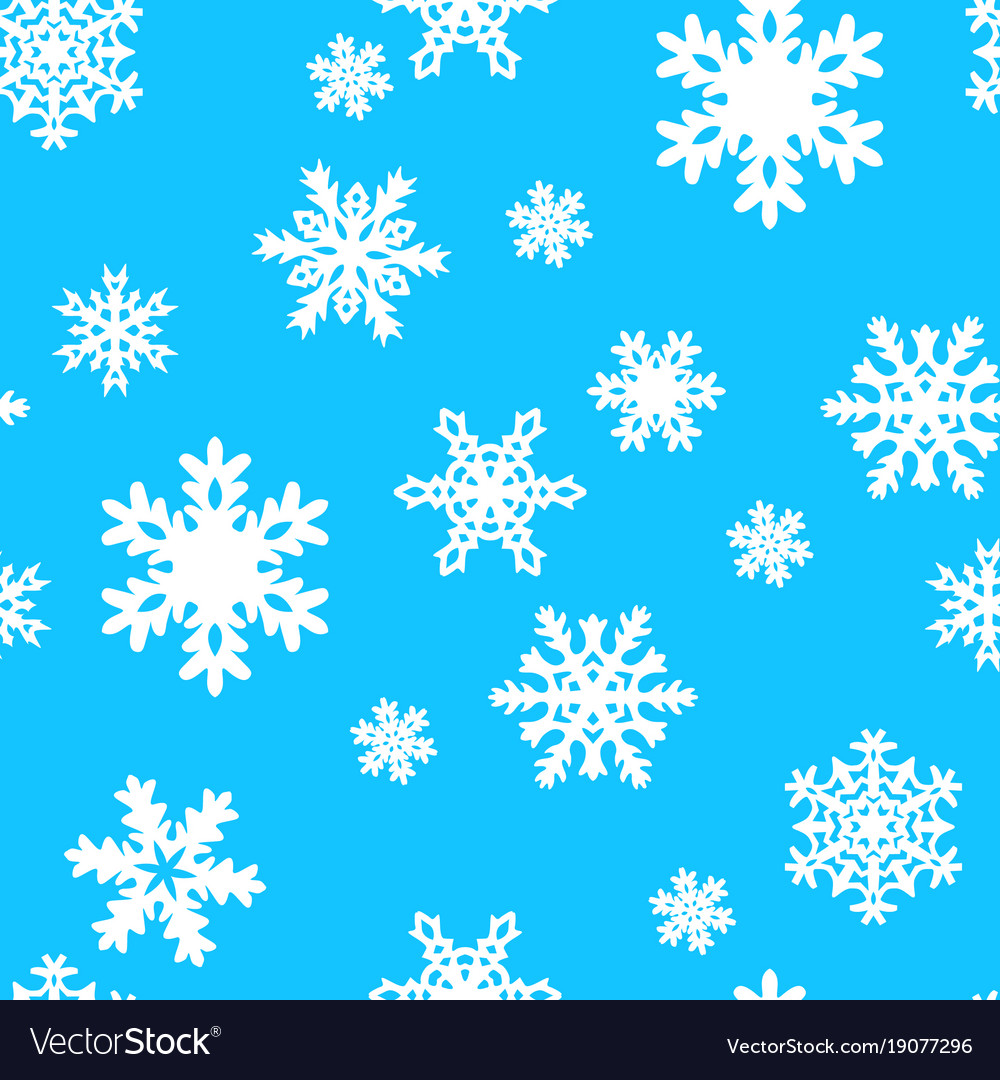 Seamless pattern with snowflakes background