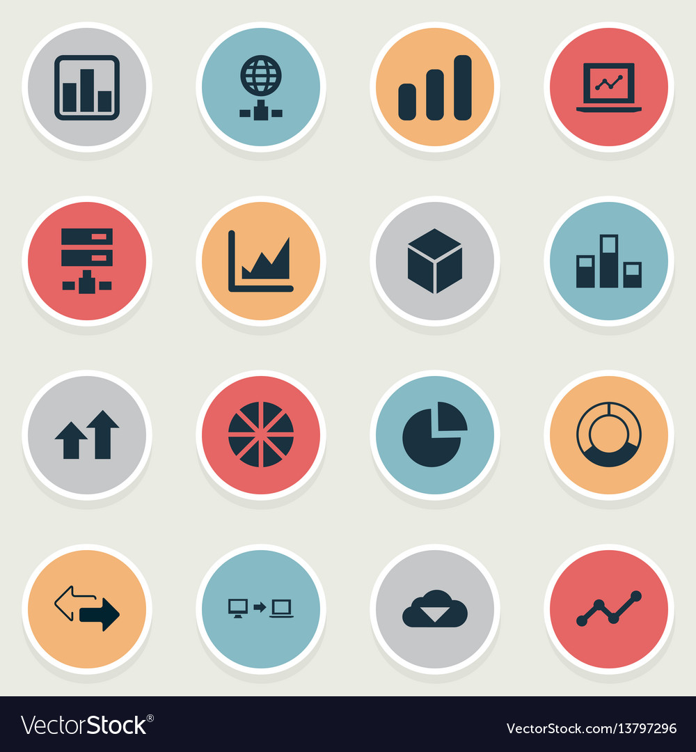 Set of simple data icons
