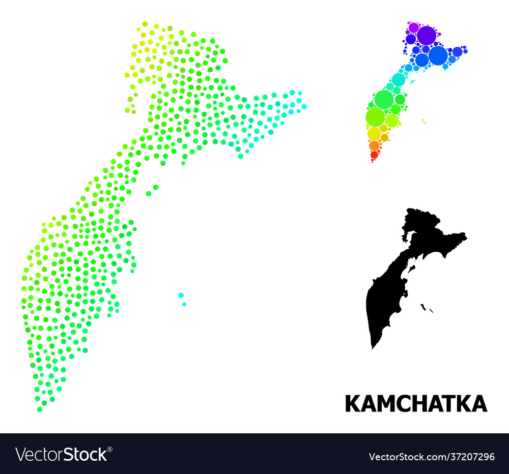 Карта камчатки вектор