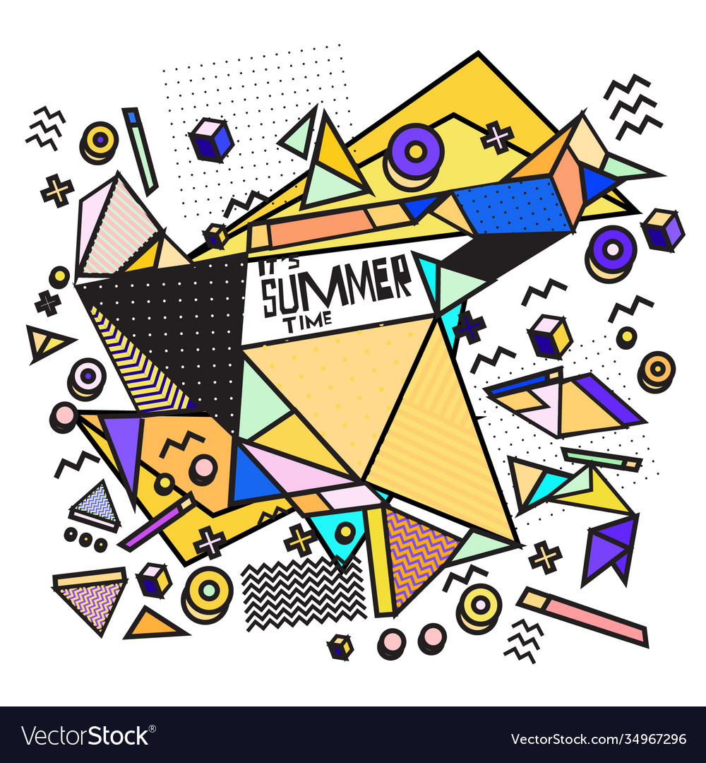 Triangle geometric forms for summer design event