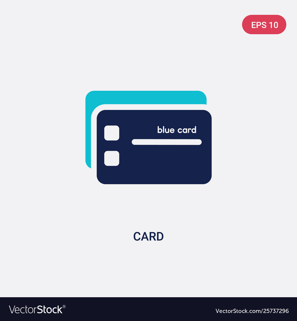 Two color card icon from edit tools concept