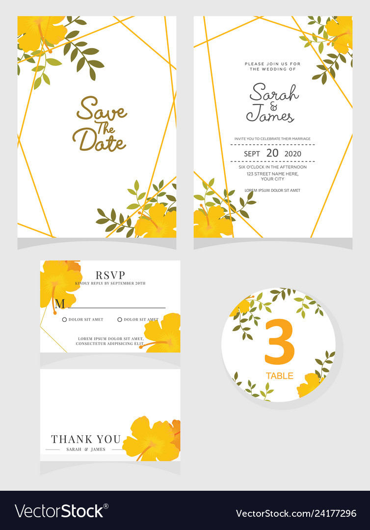 Wedding invitation card template