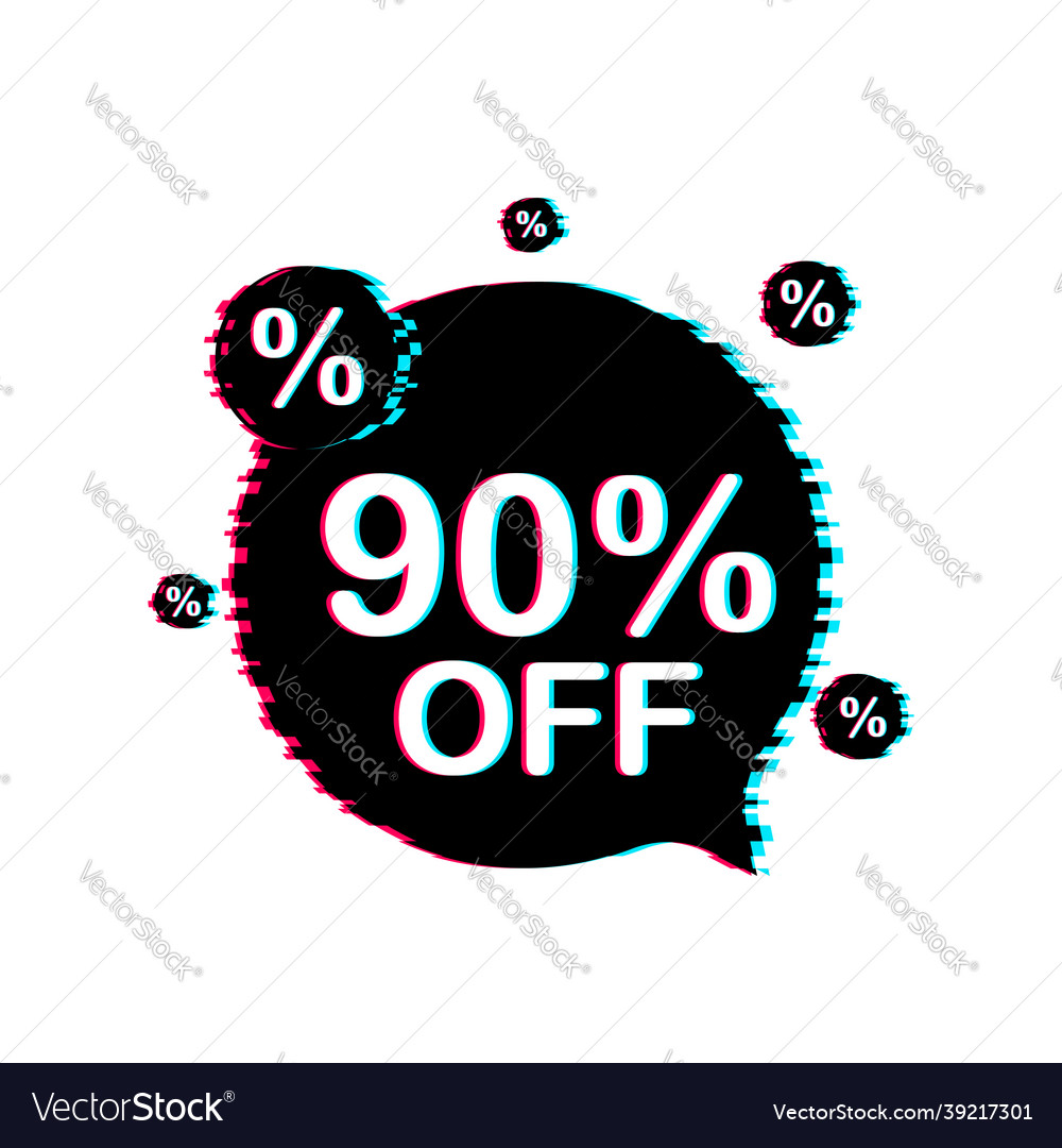 90 percent off sale discount banner