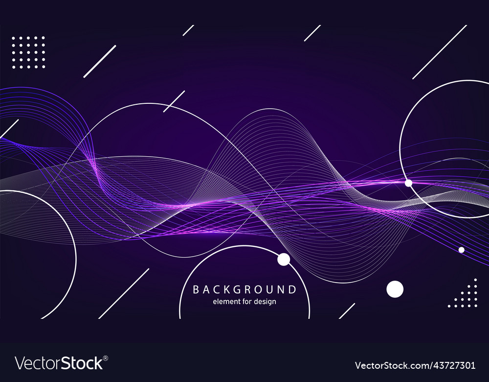 Abstract wave background element for design Vector Image Abstract wave background element for design