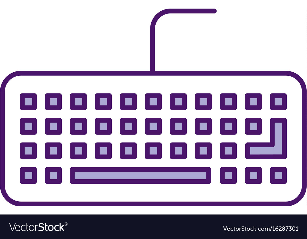Computer keyboard isolated icon