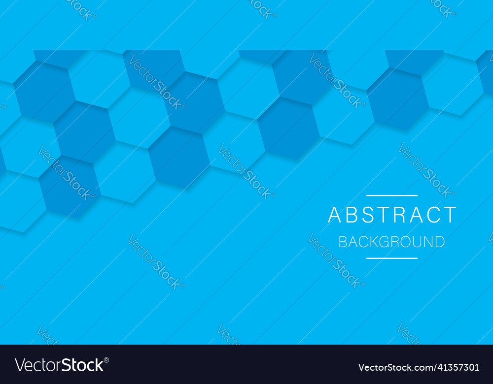 Embossed hexagonal light blue futuristic pattern