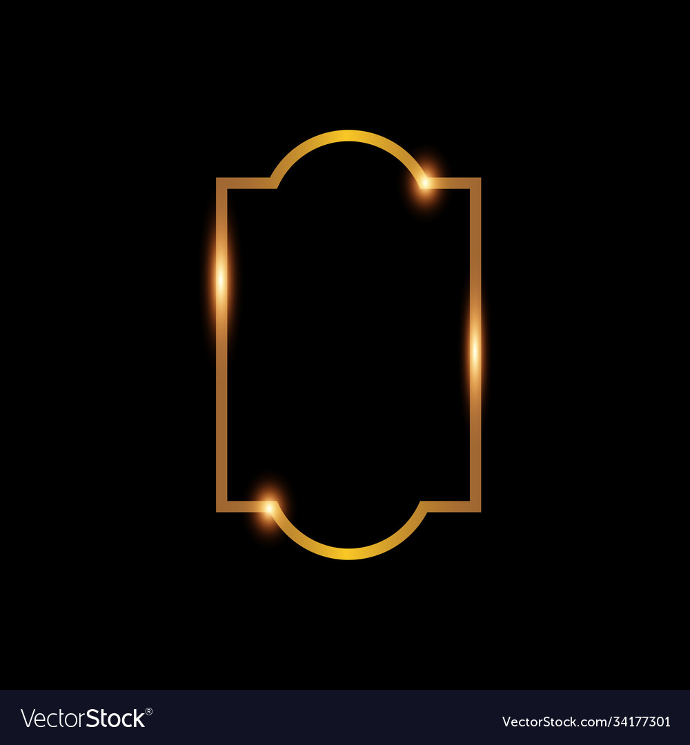 Gold frame border design template