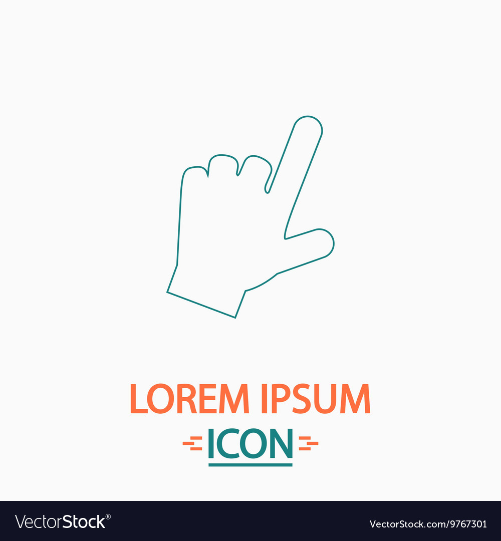 Hand cursor computer symbol Vector Image Hand cursor computer symbol