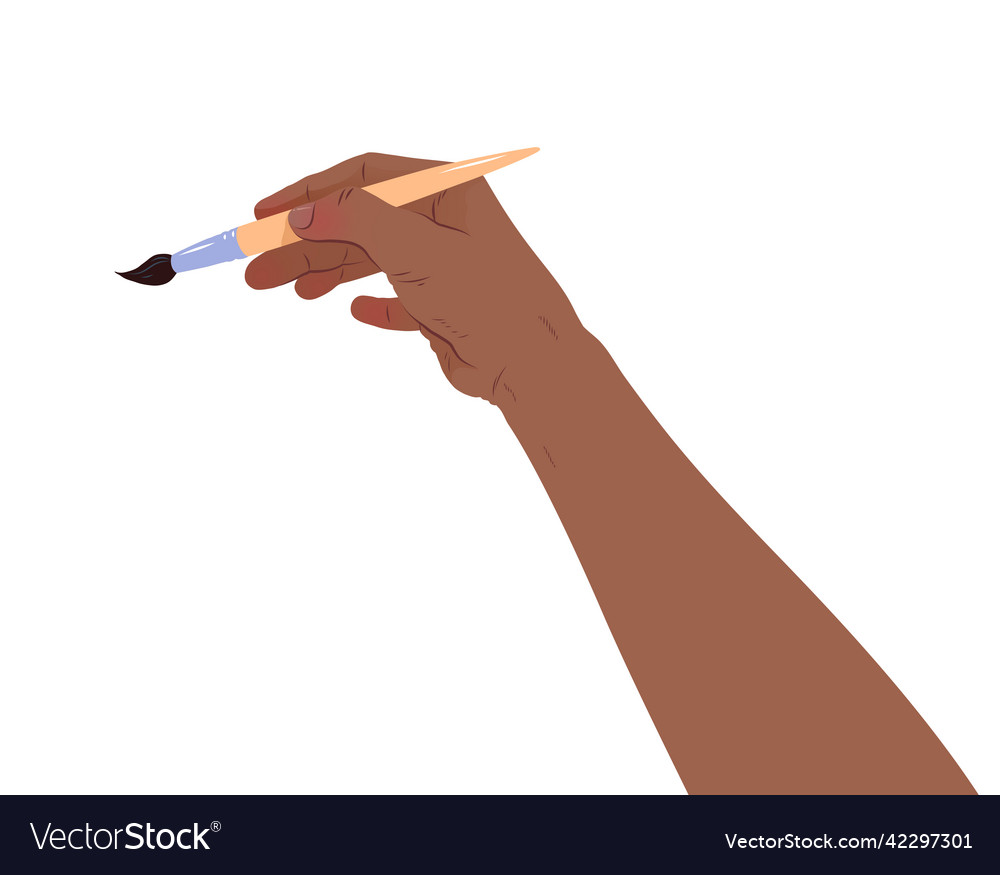 Hand drawing with brush Royalty Free Vector Image