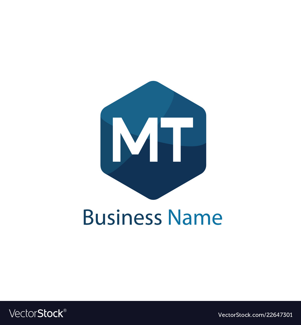 Initial letter mt logo template design