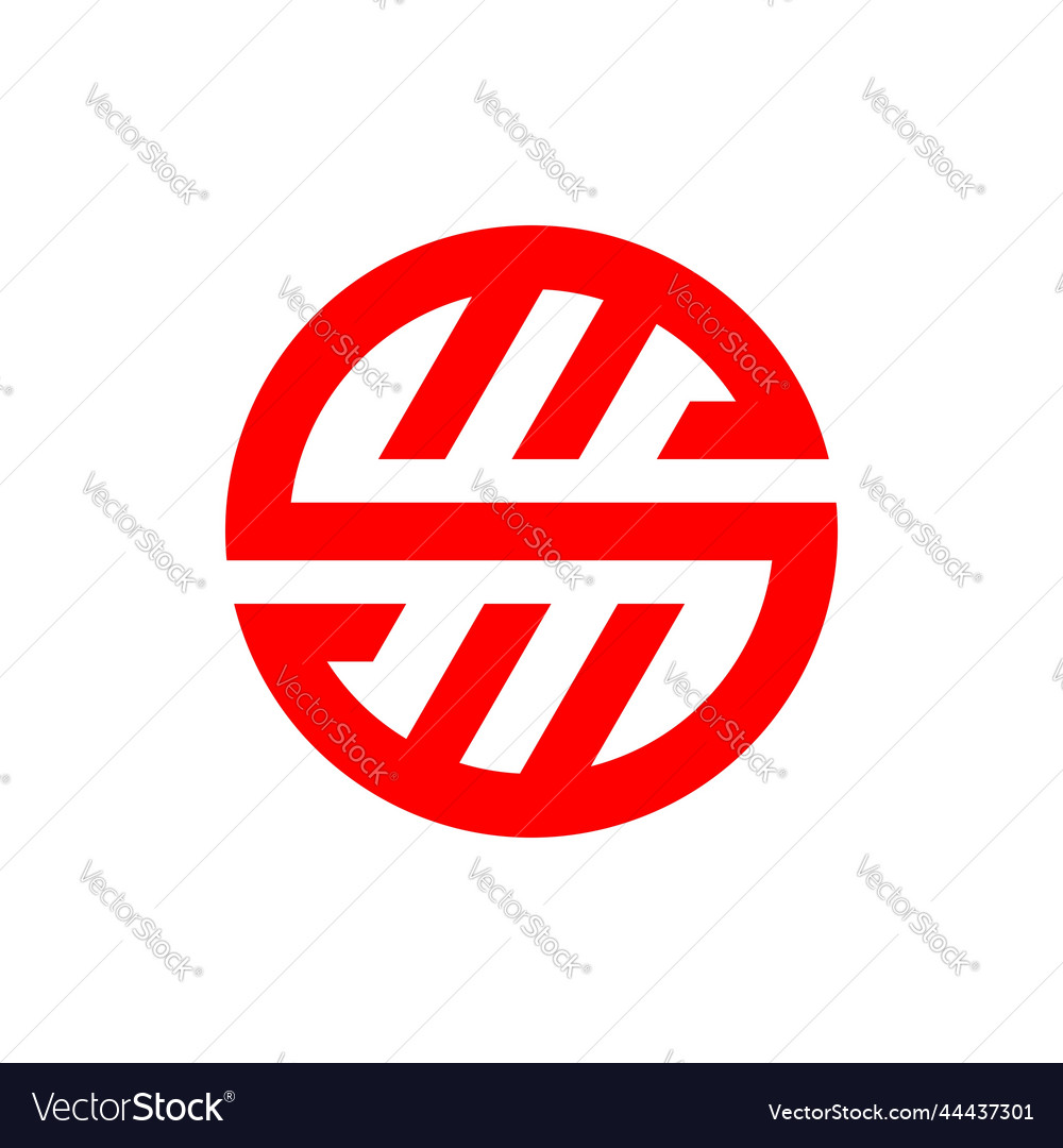 Initial letter s logo with geometric circle