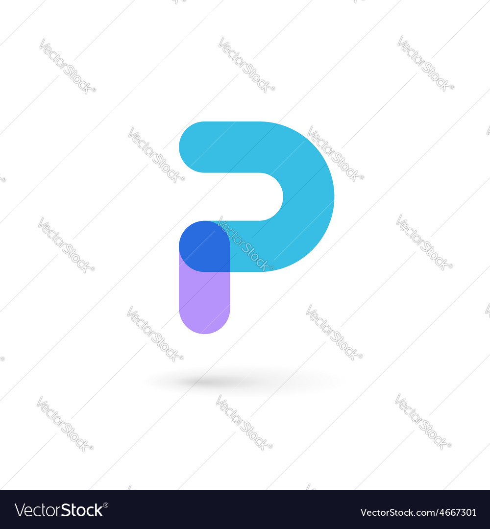 Letter p logo icon design template elements Vector Image