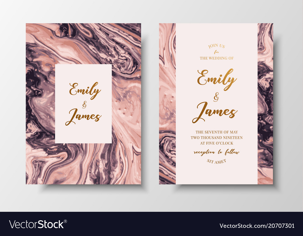 Liquid Marble Wedding Invitation