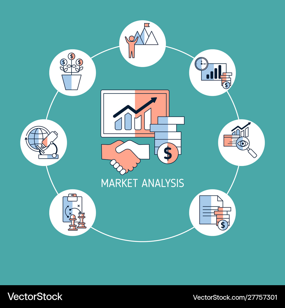 Market analysis concept Royalty Free Vector Image