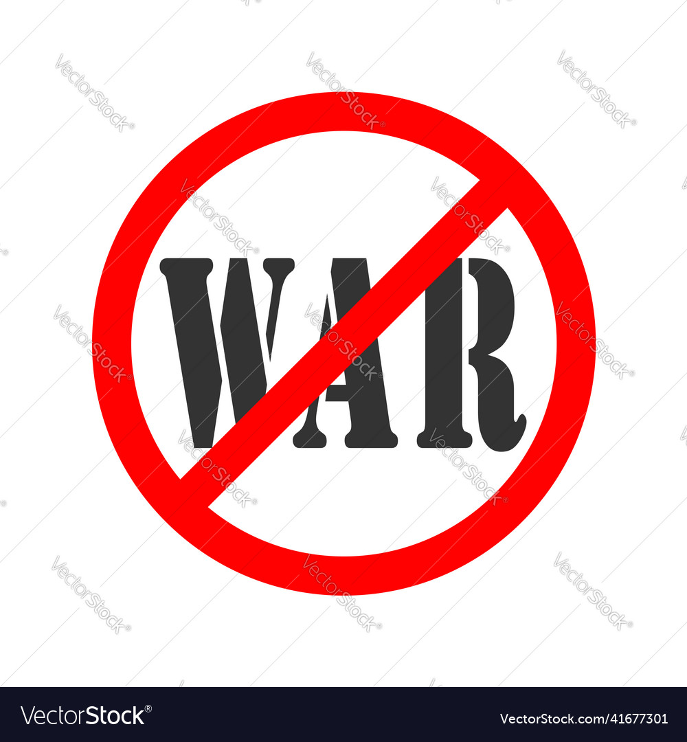 No war Royalty Free Vector Image - VectorStock