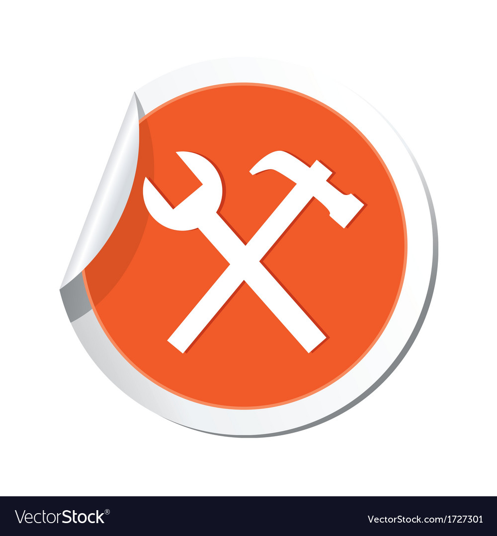 Orange Tools Sticker Icon