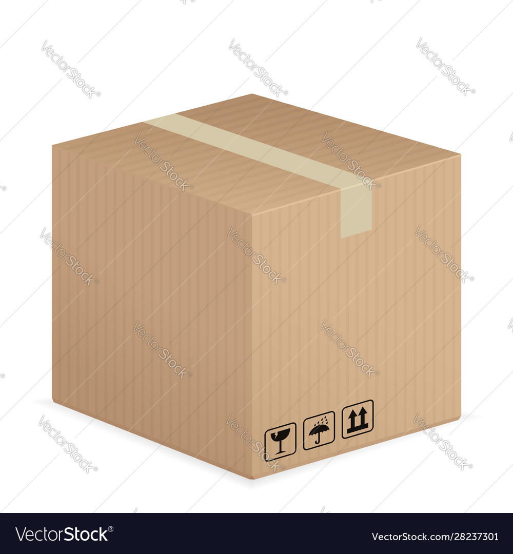 Pasteboard Box Royalty Free Vector Image - Vectorstock