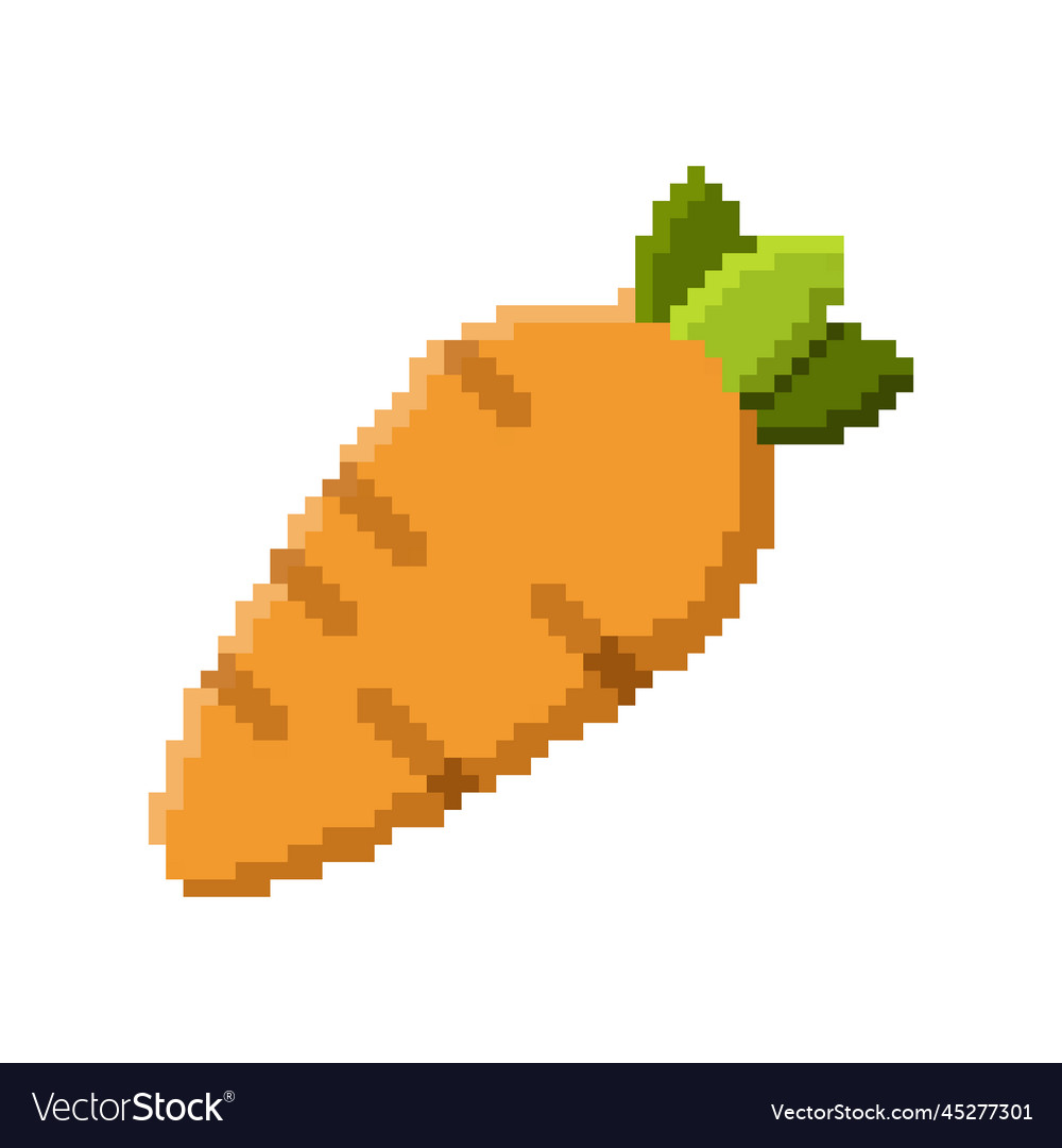 Pixel Art Icon Carrot Cute Royalty Free Vector Image Pixel Art Icon Carrot Cute Royalty Free Vector Image