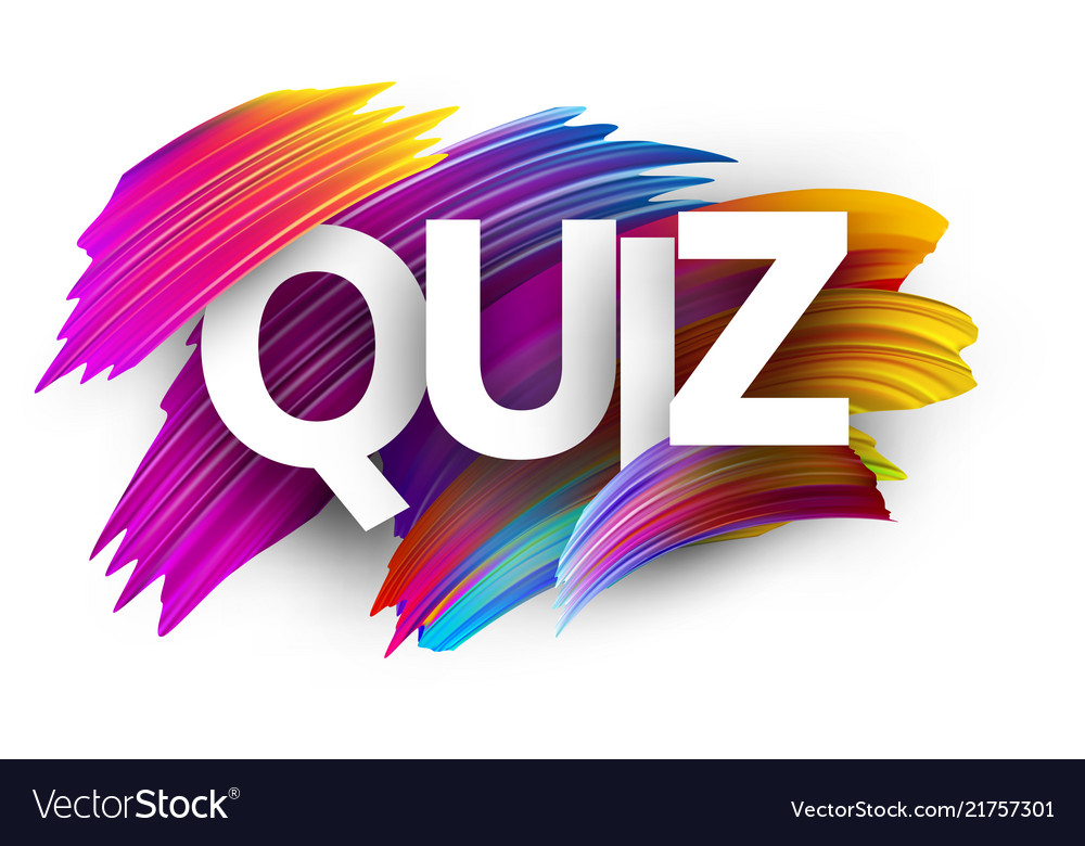 Download Quiz sign with colorful brush strokes Royalty Free Vector