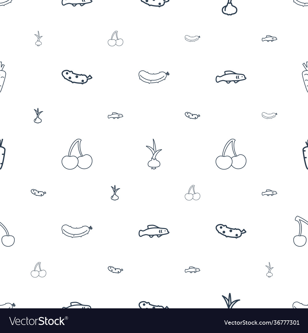 Raw icons pattern seamless white background
