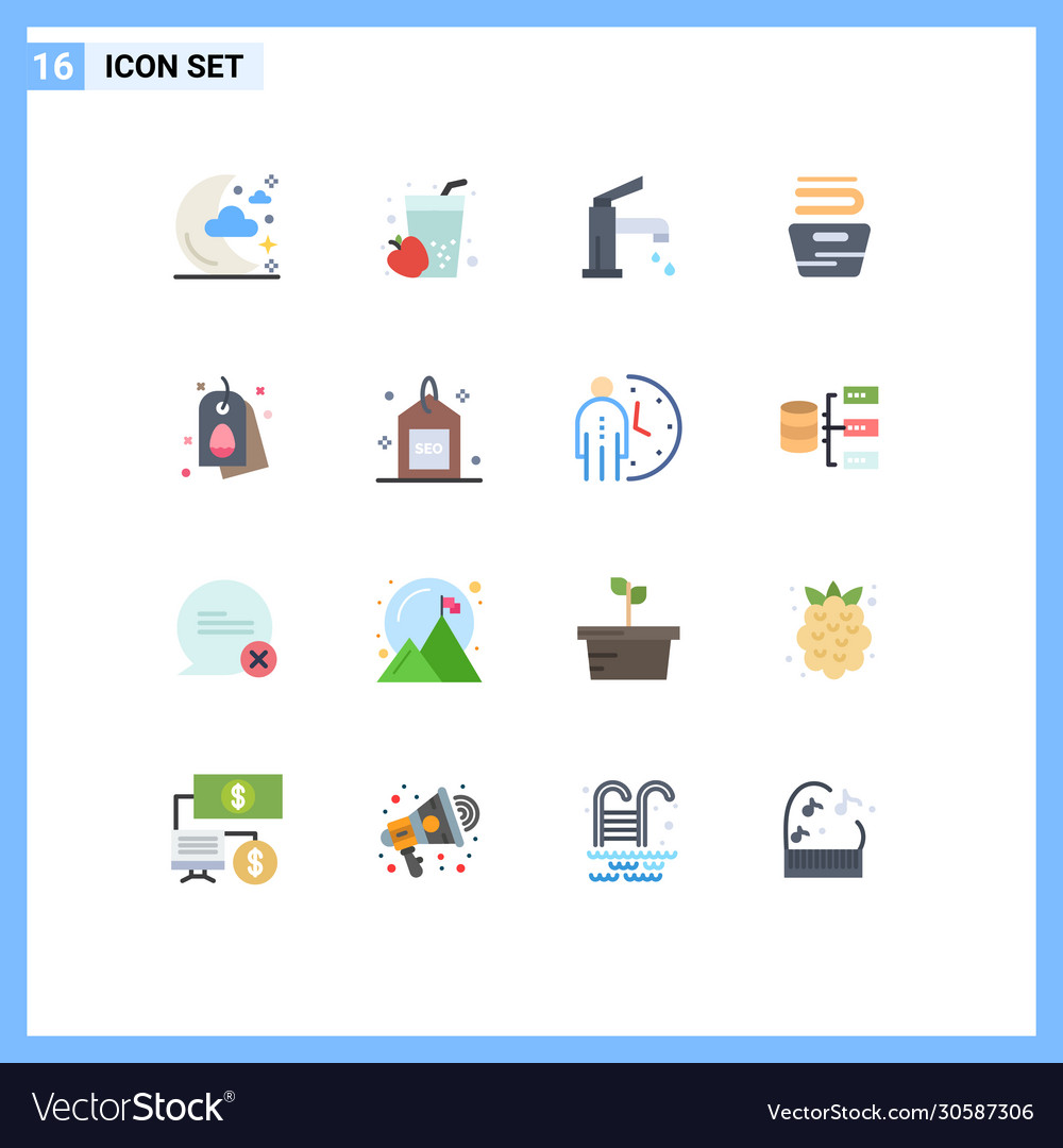 16 universal flat colors set for web and mobile