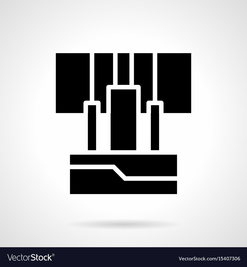 Amplifier input wires glyph style icon