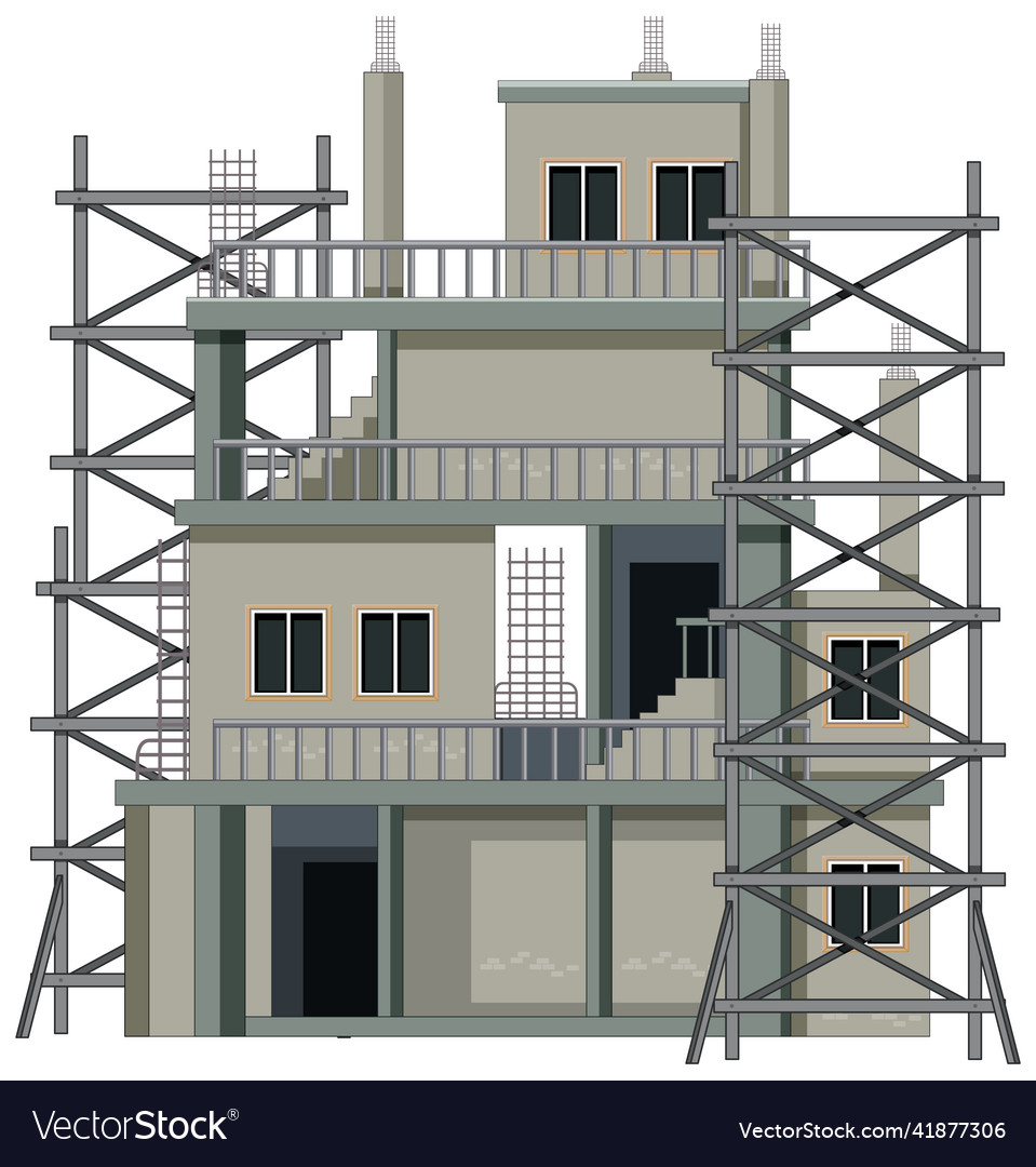 Building construction site concept Royalty Free Vector Image