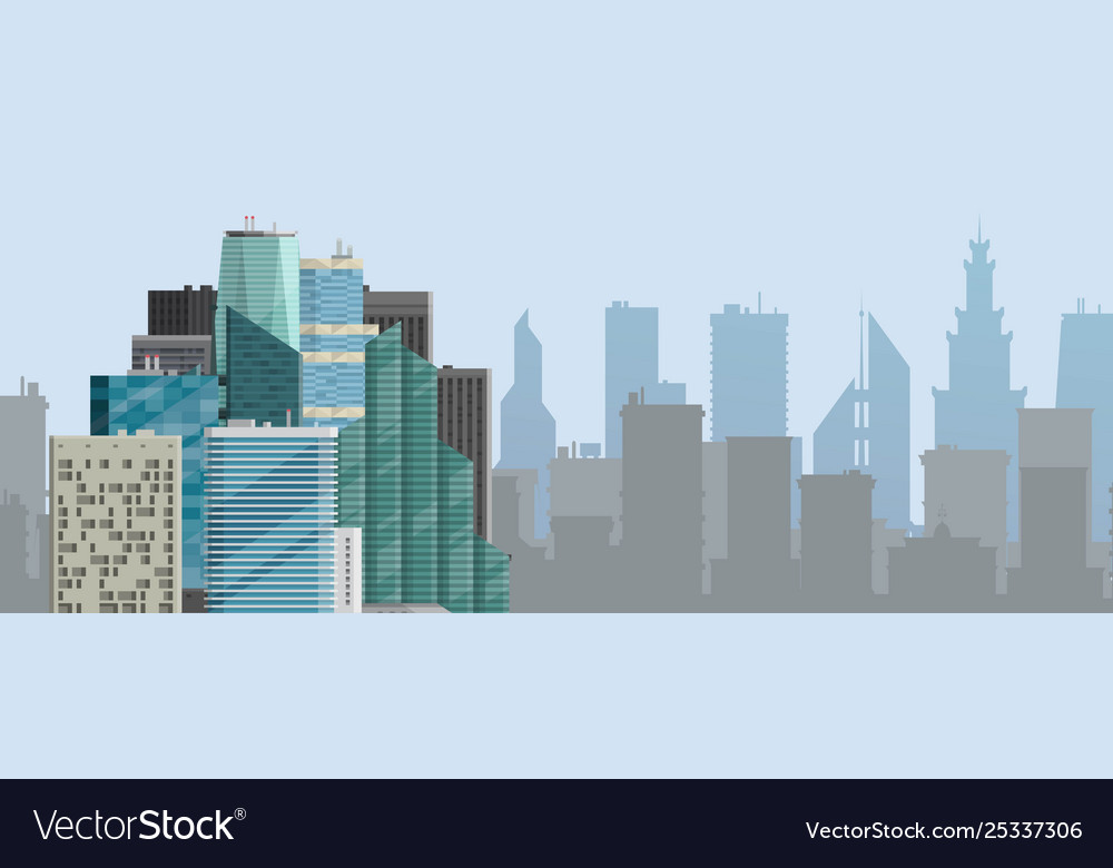 City background horizontal banner