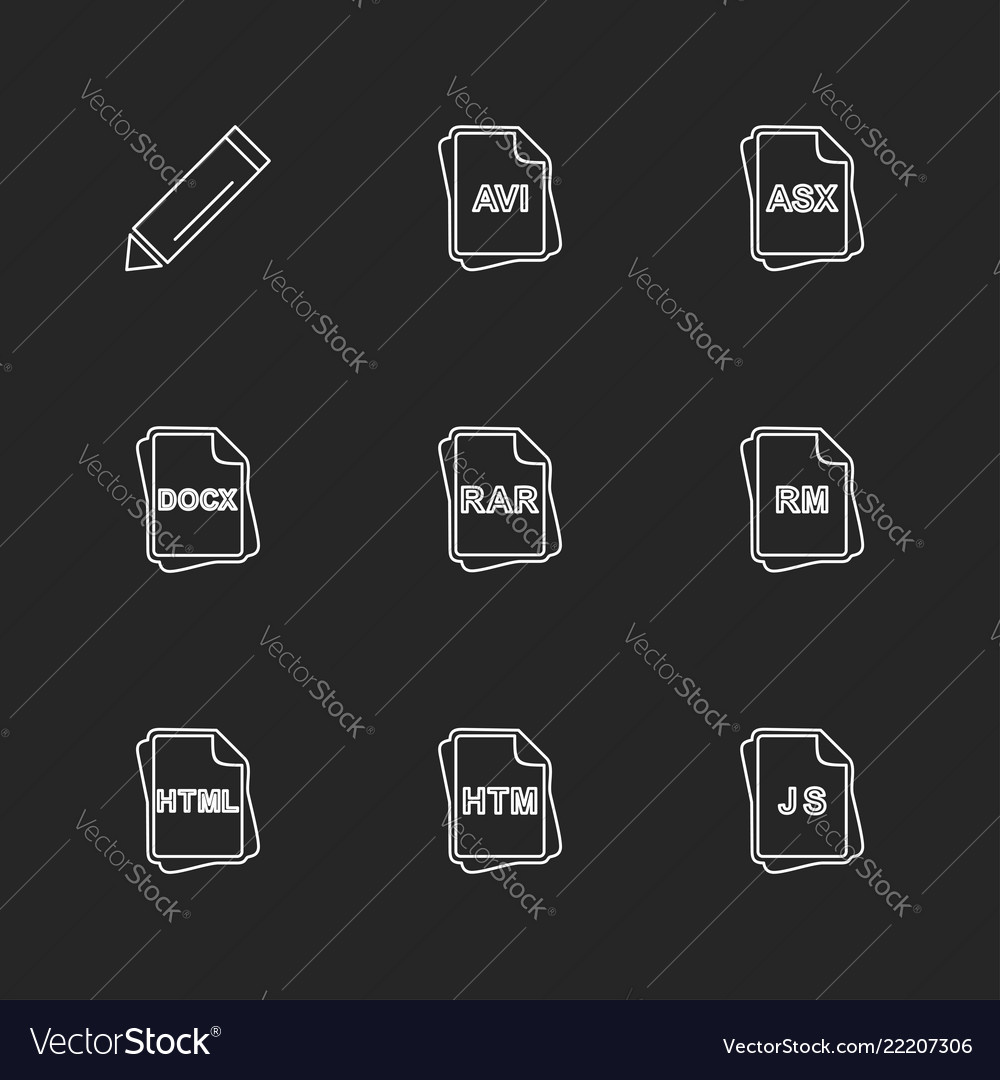 File type files documents eps icons set